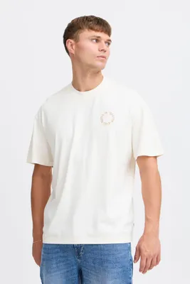 Produktbild von Solid SDNojus Herren T-Shirts Kurzarmshirt Shirt mit Rundhals Druck 100% Baumwolle Oversize
