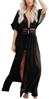 Produktbild von Solidchoice – Bohemian Kimono, Maxikleid für Damen, Strandkleid