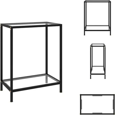 Produktbild von vidaXL Konsolentisch Transparent 60x35x75 cm Hartglas -  Beistelltische