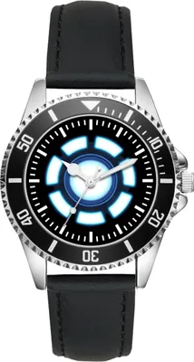 Produktbild von KIESENBERG Herrenuhr Armbanduhr Commic Arc Reactor Iron Man Geschenk Fan Artikel Zubehör Fanartikel Analog Quartz Uhr L-1239
