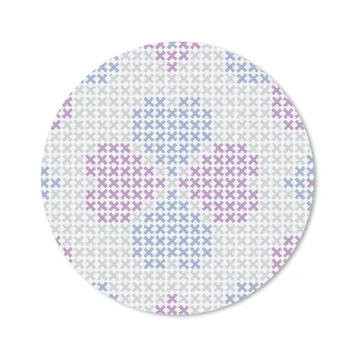 Produktbild von MuchoWow® Mauspad Mousepad Klee - Muster - Violett 40x40 cm - Mousepads - Maus Mat - Pad - Mausunterlage - Schreibtisch Accessoires