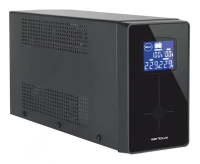 Produktbild von USV Serioux LCD2000LI, Line-Interactive, 2000VA/1200W, LCD, 4x Schuko, USB/RJ45, AVR, Management