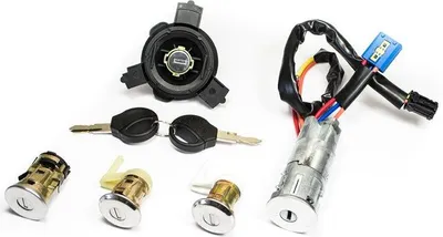 Produktbild von Schließzylinder Schlösser Türschloss Schloss Tankdeckel Zündschloss + 2x Schlüssel Komplett-Set für Peugeot 206