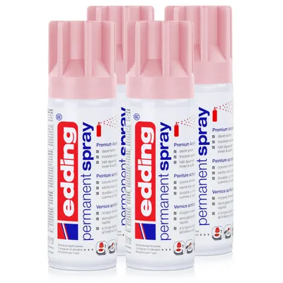 Immagine prodotto di edding Spray permanente pastellrosa 200 ml Premium Acryllack (4er Pack)