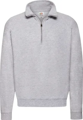 Produktbild von Fruit of the Loom Classic Zip Neck Sweat ,Farbe: graumeliert ,Größe: M