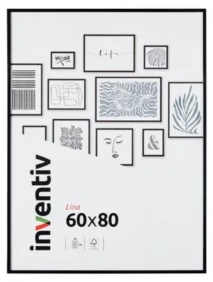 Zdjęcie produktu dla Ramka Na Zdjęcia Czarna Pvc 60X80