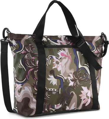 Produktbild von PUMA Umhängetasche AT ESS Shopper Loden Green - Rosy Outlook - Concept 2 olivgrün