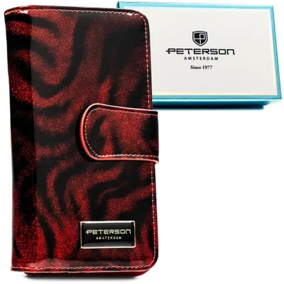 Obrázok produktu pre Peterson dámska peňaženka z prírodnej a ekologickej kože červená RFID