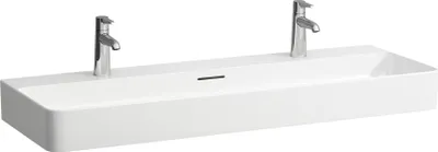 Image de LAUFEN VAL lavabo, encastré, 2 trous de robinetterie, avec trop-plein, 1200x420mm, H8102890001071