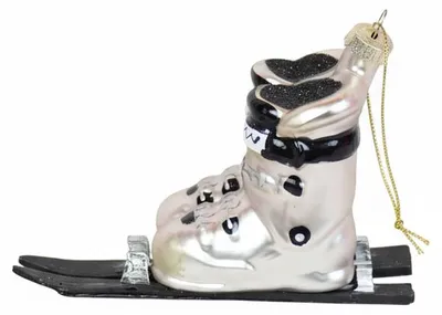 Imagen del producto de Adorno navideño colgante - Skifeet - Plateado/ - 13x5,5x8,5 cm