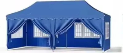 Produktbild von Pavillon 3x6 m – Faltbarer Partyzelt mit 6 Seitenwänden – Wasserdicht & UV50+ – Garten, Terrasse, Außenbereich – Blau