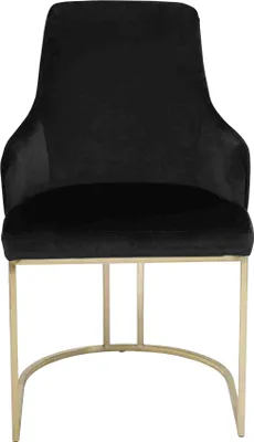 Image de Moderner Schwarzer Textilstuhl Esszimmer Metall Einsitzer Designer Möbel