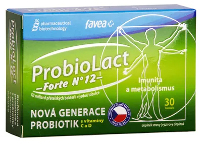 Zdjęcie produktu dla ProbioLact forte N°12, Probiotyki z Prebiotykami, 30 kapsułek