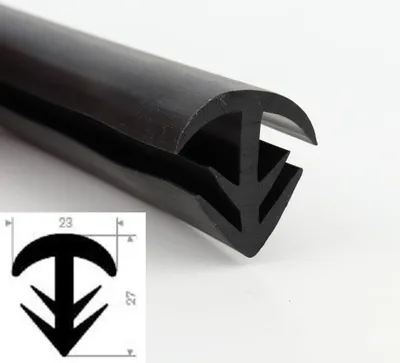 Produktbild von ESTP11 - EPDM Vollgummi Zargenprofil, Einsteckprofil, Pilzprofil, Containergummi