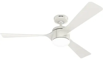 Image de Ventilateur de plafond à basse consommation avec éclairage LED et télécommande Rosedale Blanc 132 cm