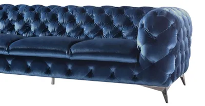 Immagine prodotto di Divano ad angolo Chesterfield, divano ad angolo, divano lounge, divano in velluto e tessuto, divano a forma di U
