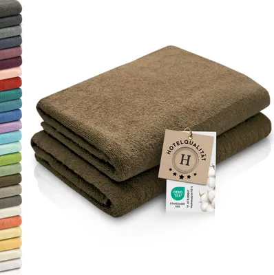 Produktbild von Duschtücher 2er Set, 70x140 cm, braun, Baumwolle