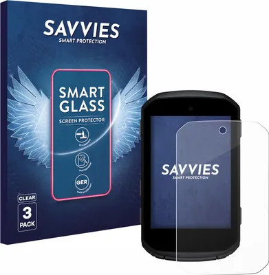 Produktbild von 3x Savvies Schutzglas Folie für Garmin Edge 550 9H Panzer Schutzfolie Glas Displayschutz klar transparent