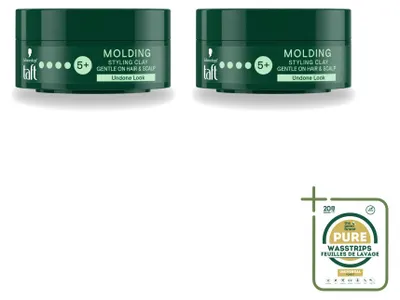 Productafbeelding van 2 x Taft Styling Clay - Sterke hold - 75 ml - Voordeelverpakking - 2 stuks
