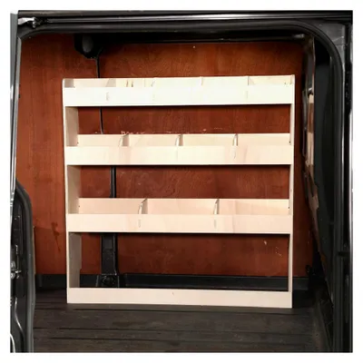 Produktbild von Fahrzeugregale für Ford Transit Custom L2 2012+ auf der Fahrerseite vorne