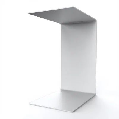 Produktbild von Metall Beistelltisch Couchtisch Korrosionsbeständig Beschichtet Wohnzimmertisch, Farbe:Weiß 37x50cm