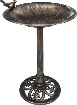 Produktbild von dkd-home-decor Vogelbad Bronzen Kunststoff 150 x 76 cm bronzefarben