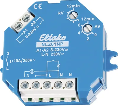 Imagen del producto de Eltako NLZ61NP-UC, temporizador de retardo, 1S, sin potencial de contacto, 10A, 61100704