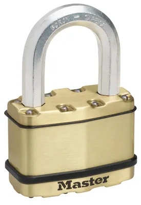 Produktbild von MASTER LOCK Hochleistungsvorhängeschloss [Schloss mit Schlüssel] [Laminierter Stah] [Wetterfest] M15BEURDLF - Ideal für Lagerräume, Garagen etc.