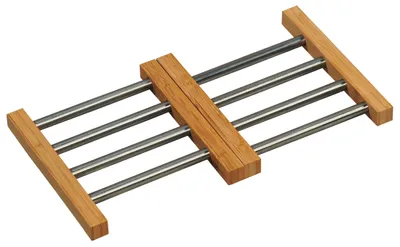 Produktbild von KESPER 58742 Variabler Topfuntersetzer, Edelstahl/Bambus / Topf - Untersetzer