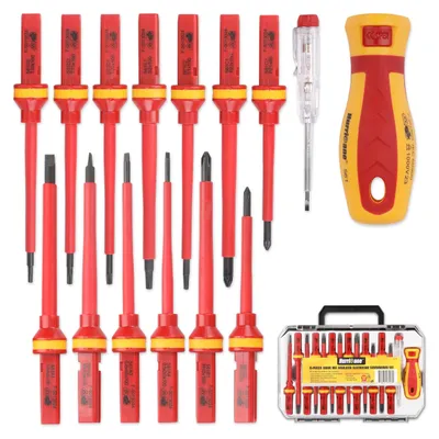 Produktbild von HURRICANE Upgrade 1000 V isoliertes Elektriker-Schraubendreher-Set, All-in-One P