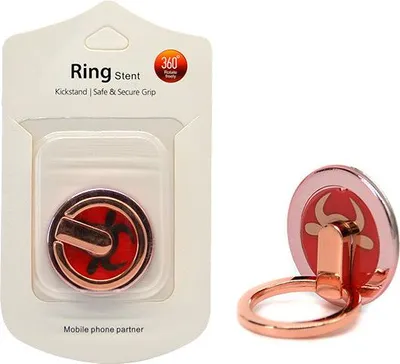 Zdjęcie produktu dla Uchwyt Telefonu Stojak Gold Uniwersalny Vega Ring Holder Red