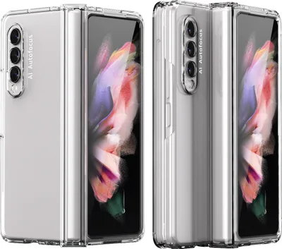 Image de Galaxy Z Fold3 5G Case, hinge protection, hard PC with protective glass, complete cover case for Samsung Galaxy Z Fold 3 5G Clear