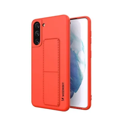 Produktbild von Wozinsky Kickstand Case Silikonhülle mit Ständer Samsung Galaxy S21+ 5G rot