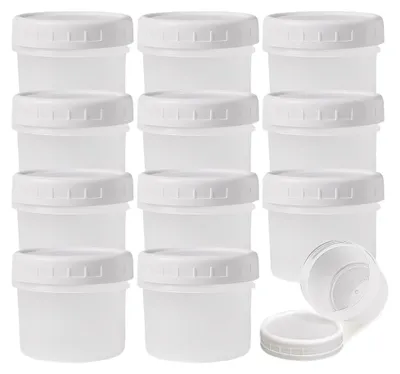 12 Vorratsdosen 160 ml stapelbar luftdicht rund PP