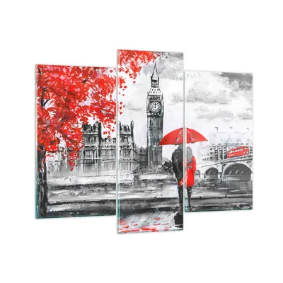 Produktbild von Bilder auf glas - London Architektur big ben - 130x100cm - Glasbilder - Wandbilder - Kunstdruck - zum Aufhängen bereit - Wanddekoration aus Glas - Glas Bilder - Wandbild auf Glas - GCB130x100-3153