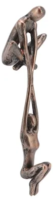 Liebespaar-Skulptur aus Harz, bronzefarben, 19,3 x 6,3 cm
