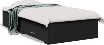 Produktbild von Möbel Bettgestell mit Schubladen Schwarz 75x190 cm Holzwerkstoff - Klassische Betten 3280441