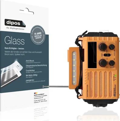 Produktbild von 2x Schutzfolie für Mesqool 1009-Y - Anti-Shock 9H Folie dipos Glass Kunststoffglas