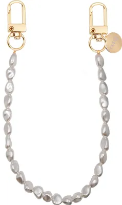 Produktbild von Pearlfection Handykette Perlenschnur kurz mit Perlen und goldenen Haken für iPhone Samsung
