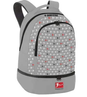 Produktbild von DERBYSTAR Bundesliga Rucksack v22, Gr.50 x 29,5 x 17,5cm, grau schwarz rot