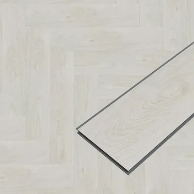 Produktbild von HAGO24 Fischgräte 1,56m² Click Vinylboden 4,2mm Eiche Hell Bodenbelag 61x12,8cm Laminat PVC Designboden fußbodenheizungsgeeignet Klicksystem