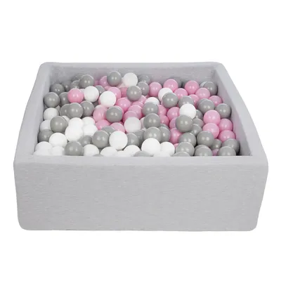 Produktbild von Ballebad 90x90cm mit 450 Ballen Schaumstoff Rand Waschbar