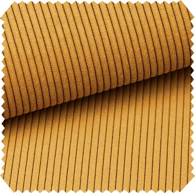 Produktbild von novely® ONTRE - Samtiger Polsterstoff in Feincord-Optik - Robuster Möbelstoff - Pflegeleichte Meterware 1 lfm - Farbe: 32 Orange Gelb