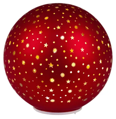 Produktbild von Formano LED Deko Kugel 20 cm rot mit Timer & Drehfunktion aus Glas