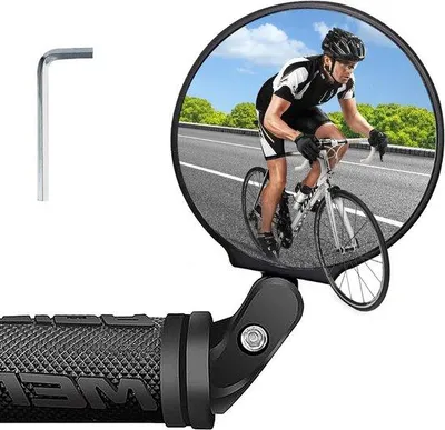 Produktbild von Fahrradspiegel - Spiegel senden - Sichere Fahrräder - 360 Grad Runable - Universal - Schwarz