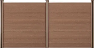 Image de Clôture de jardin WPC avec poteaux Brise-vue Brise-vent Clôture à lames 183x357cm [neu.holz]