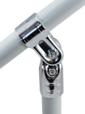 Produktbild von Schwenkverbinder 180° verchromt für 28 mm Rohre