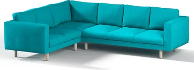 Produktbild von Dekoria Bezug für Norsborg 5-Sitzer Ecksofa, türkis, Norsborg 5-Sitzer Ecksofabezug