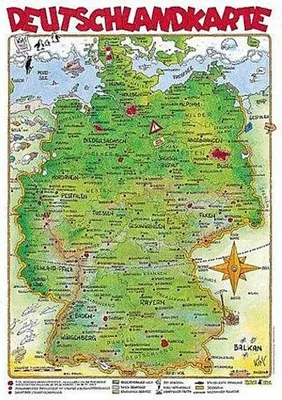 Produktbild von Cartoonlandkarte Deutschland
