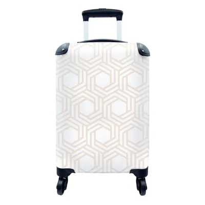 Produktbild von MuchoWow® Koffer Handgepäck Trolley Rollkoffer Kleine Reisekoffer mit 4 Rollen - Gestaltung - Geometrie - Muster - Cabin Size < 55x40x23 cm & 55x40x20 cm - Fotokoffer - Kabinenkoffer - Boardgepäck - Reise-Box - Reisekoffer - Reisegepäck - Koffer mit Bild - Trolley für Kinder